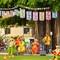 2 Pcs Hawaiian Summer Tiki Lounge Flowers and Lantern Garland Decoration 10 Feet Paper Hibiscus Lantern Garland Hanging Luau Tiki Lanterns for Tropical Party Bar BBQs Pool Supplies